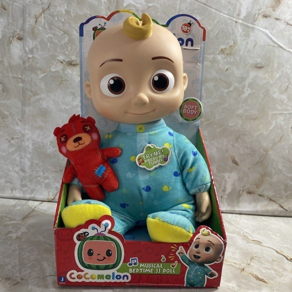 CoComelon Official Plush Bedtime‎ JJ Doll 10 inches with Sound